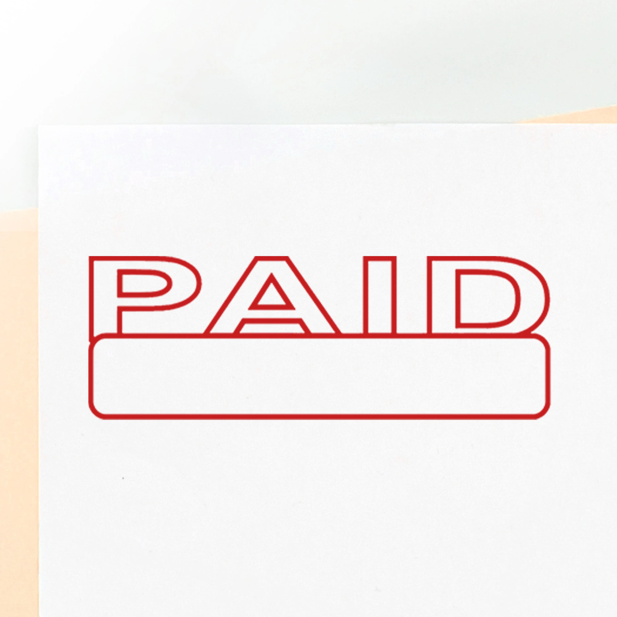 Box Outline Paid Stamp
